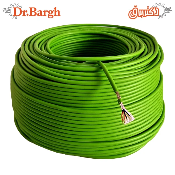 کابل انکودر Green Flex ۴ رشته، شیلددار، روکش سبز، ساخت تایوان