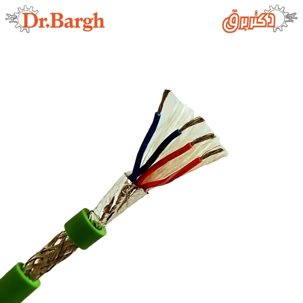 کابل انکودر Green Flex ۴ رشته، شیلددار، روکش سبز، ساخت تایوان